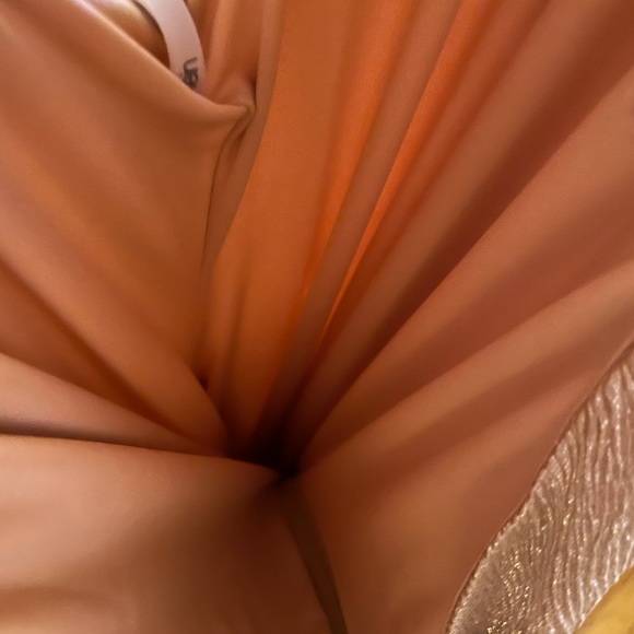 One shoulder Calvin Klein dress with slit *GOLD - Picture 13 of 13